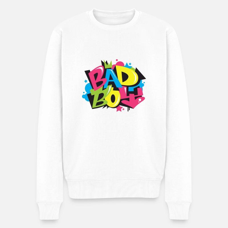 bad_boy - Pull Premium bio Homme - blanc
