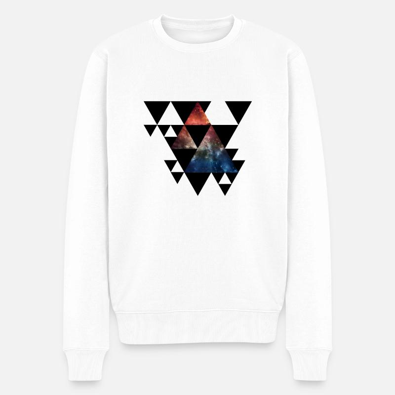 Triangles - Männer Premium Bio Pullover - Weiß