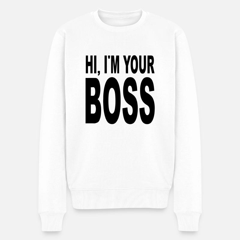your boss - Pull Premium bio Homme - blanc