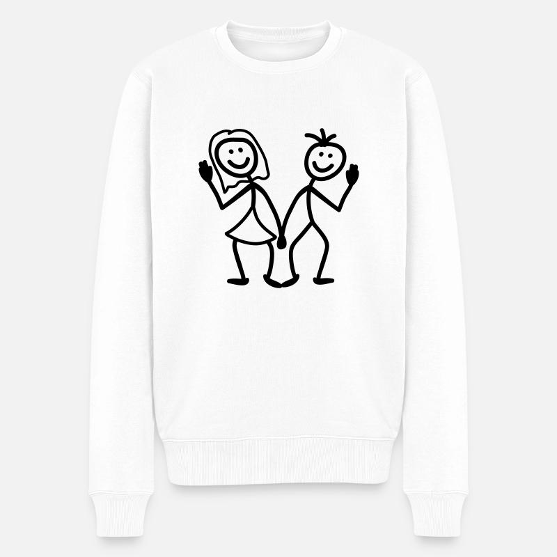 Friendly Couple - Pull Premium bio Homme - blanc