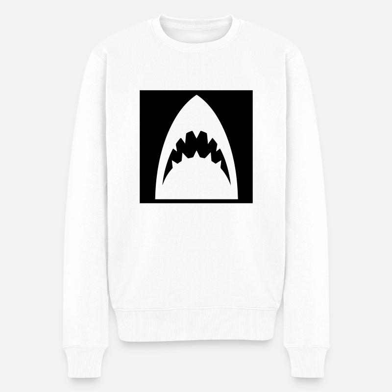 requin - Pull Premium bio Homme - blanc