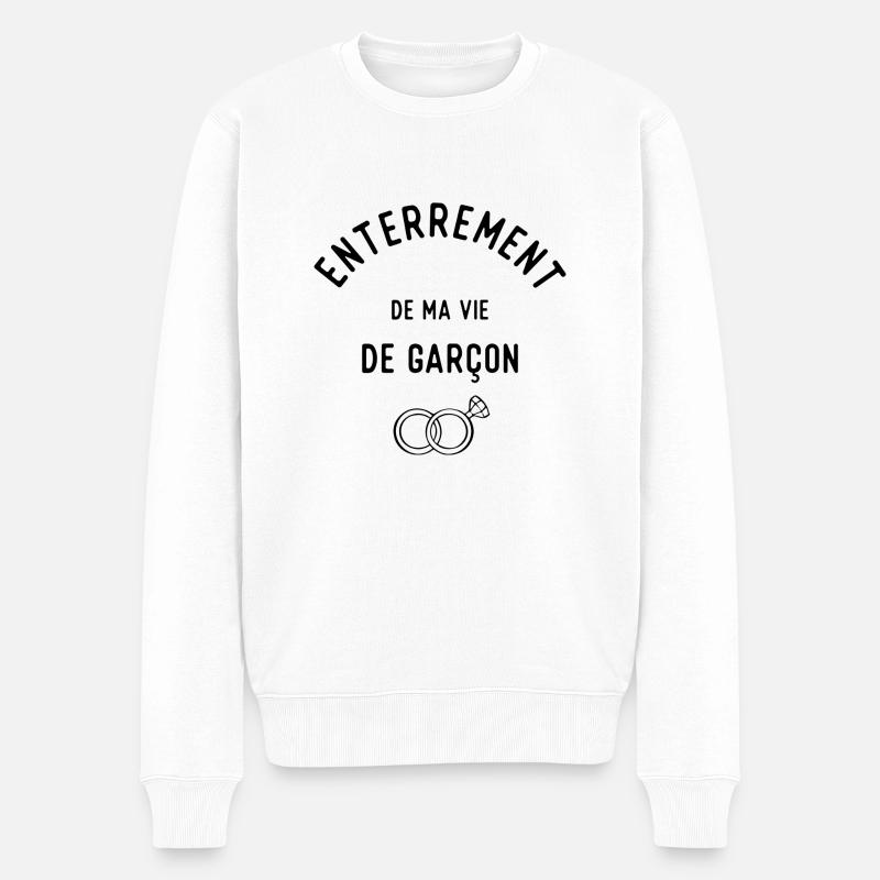 Vie de garçon evg mariage - Pull Premium bio Homme - blanc