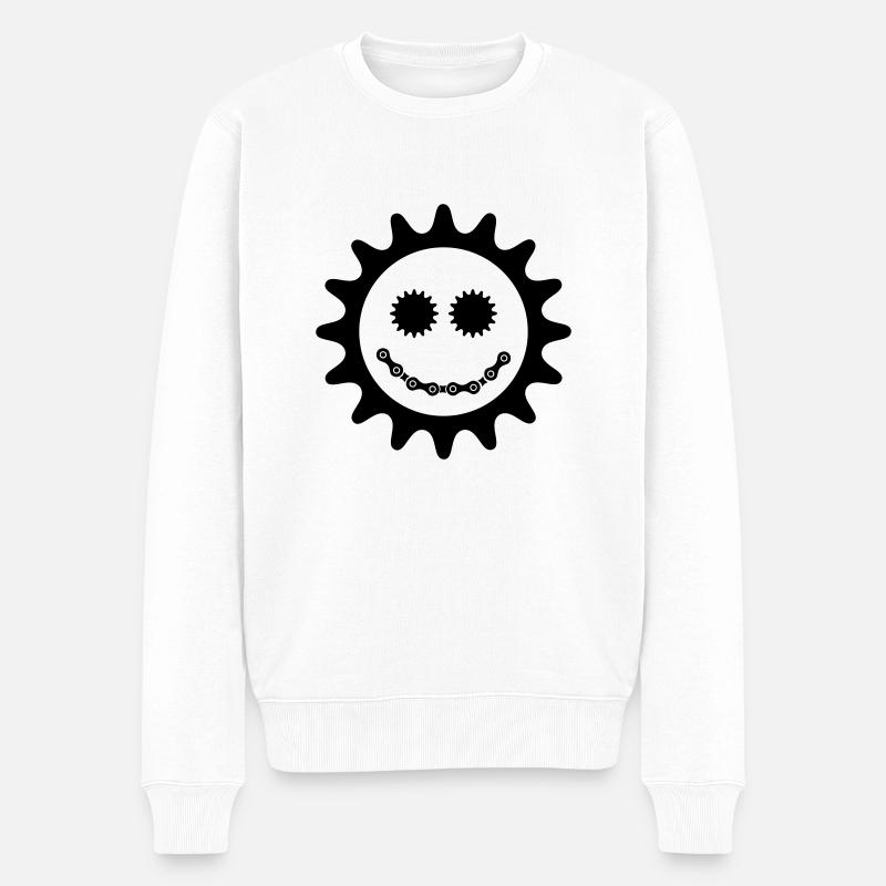 Bike Smiley - Pull Premium bio Homme - blanc