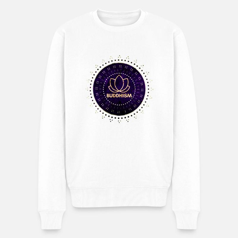 Bouddhisme Anglais - Pull Premium bio Homme - blanc