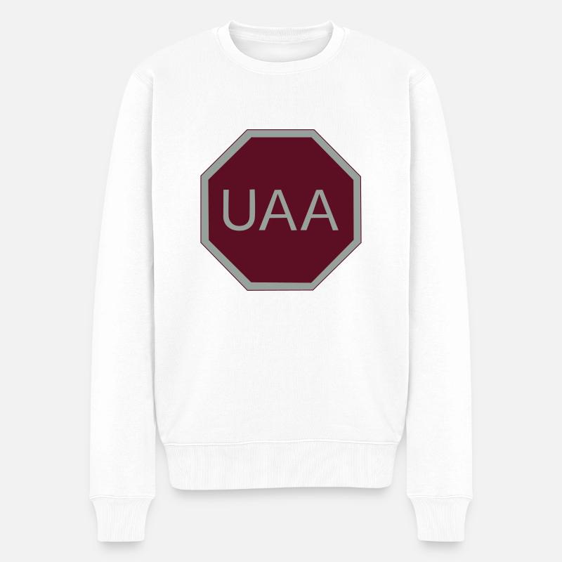 Codon stop - Männer Premium Bio Pullover - Weiß