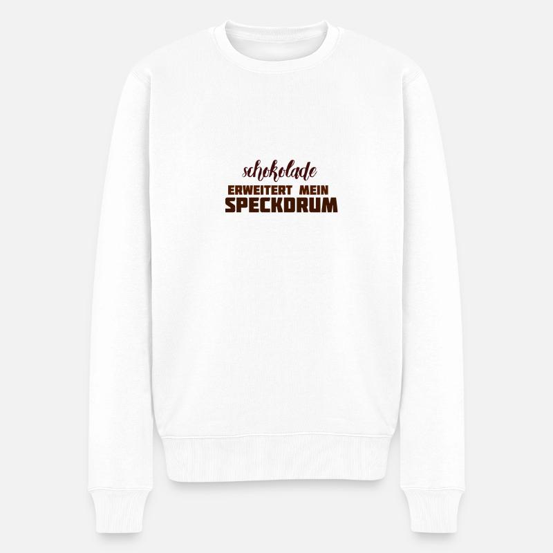 schokolade - Männer Premium Bio Pullover - Weiß
