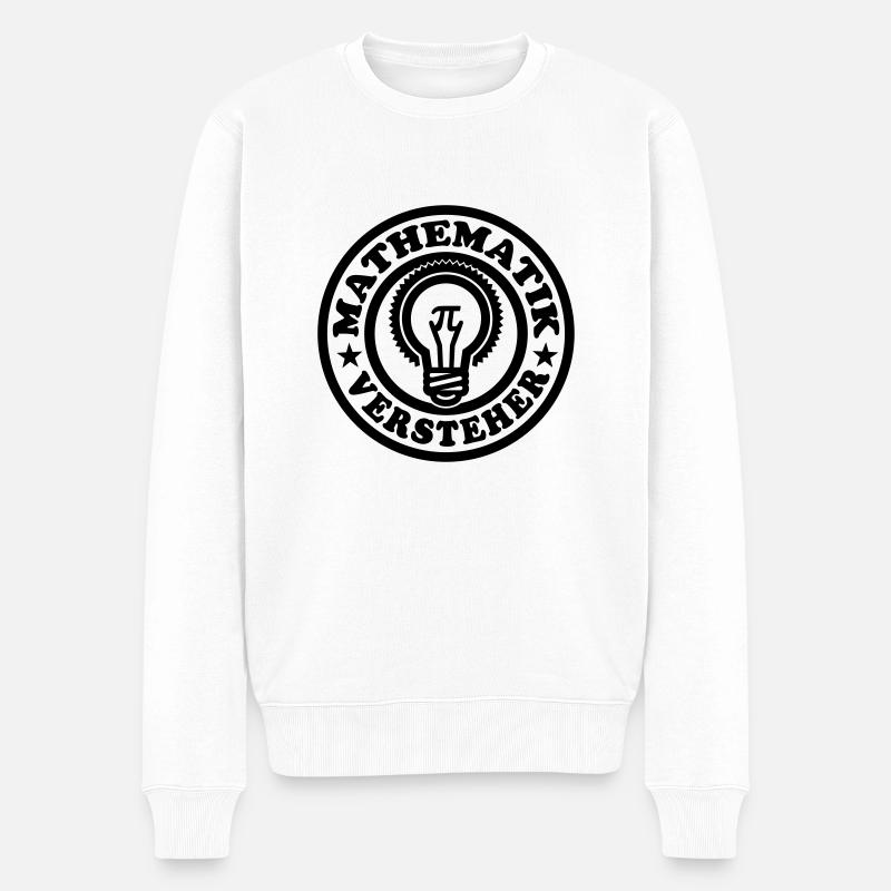 Mathe-Versteher (Stempel) 02 - Männer Premium Bio Pullover - Weiß