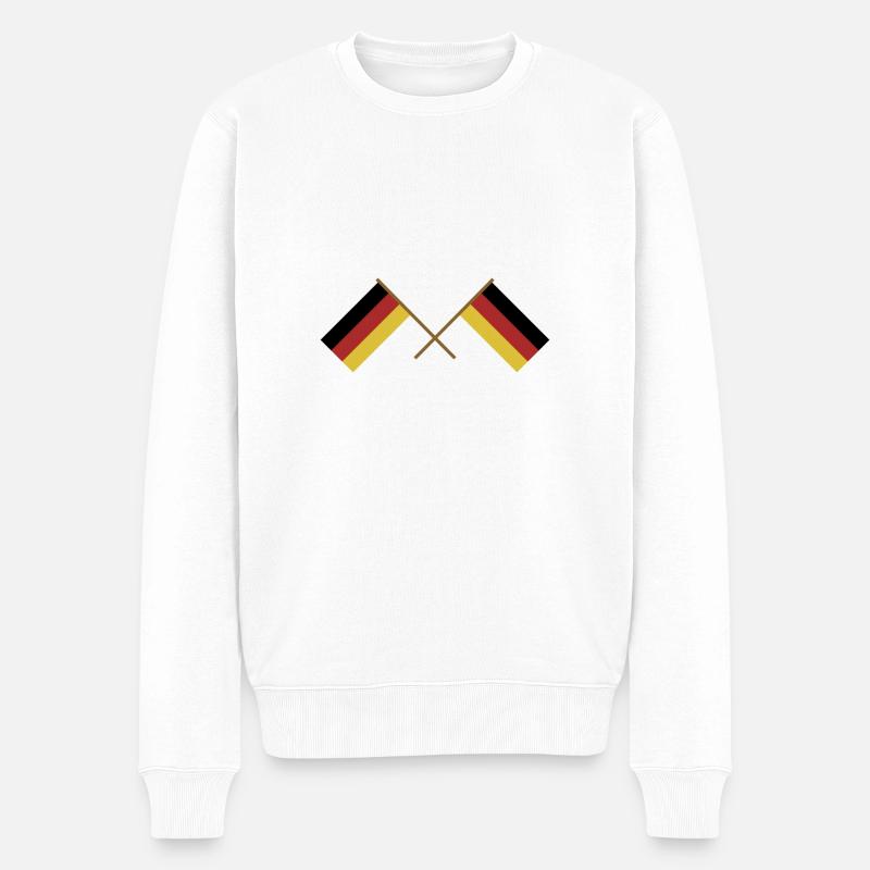 Deutschland - Männer Premium Bio Pullover - Weiß
