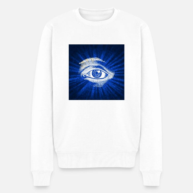 œil - Pull Premium bio Homme - blanc