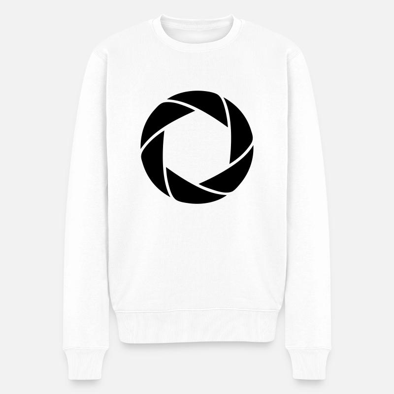 Iris - Fotoblende - Männer Premium Bio Pullover - Weiß