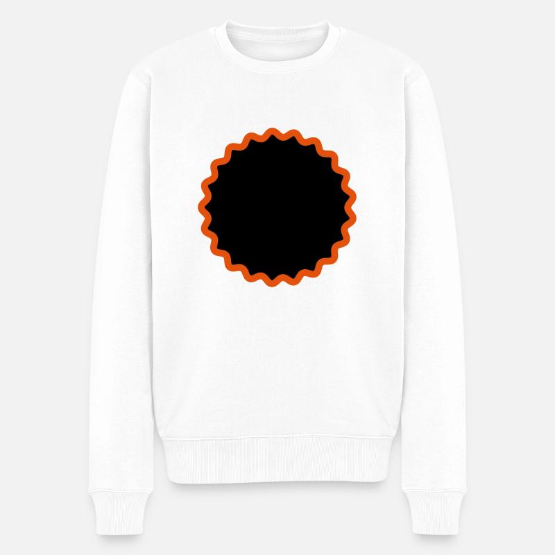 Flicken_21 - Männer Premium Bio Pullover - Weiß
