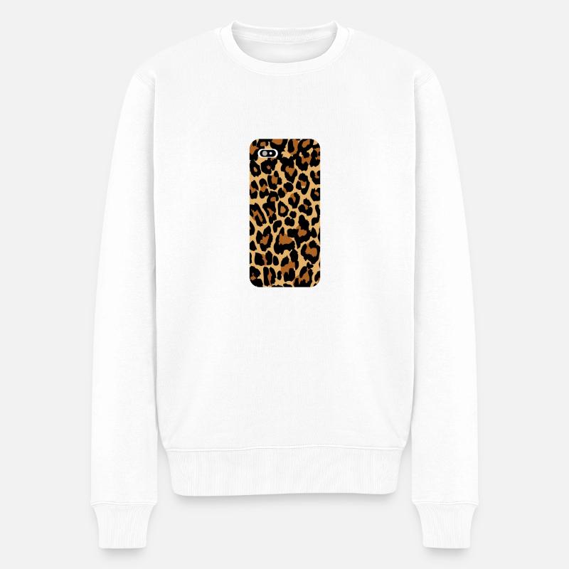 léopard - Pull Premium bio Homme - blanc