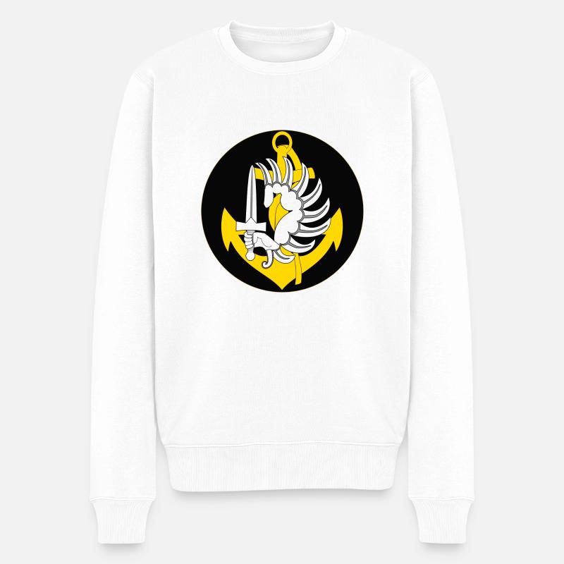 para marine 2 - Pull Premium bio Homme - blanc