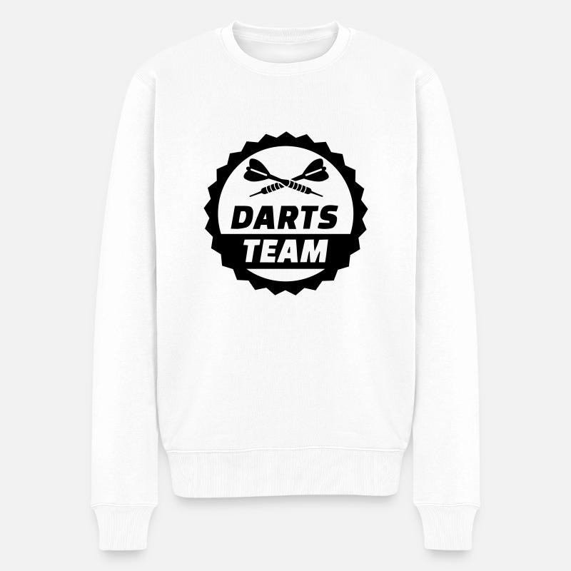 Darts Team - Pull Premium bio Homme - blanc