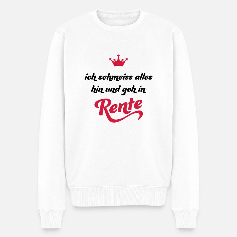 ruhestand - Männer Premium Bio Pullover - Weiß