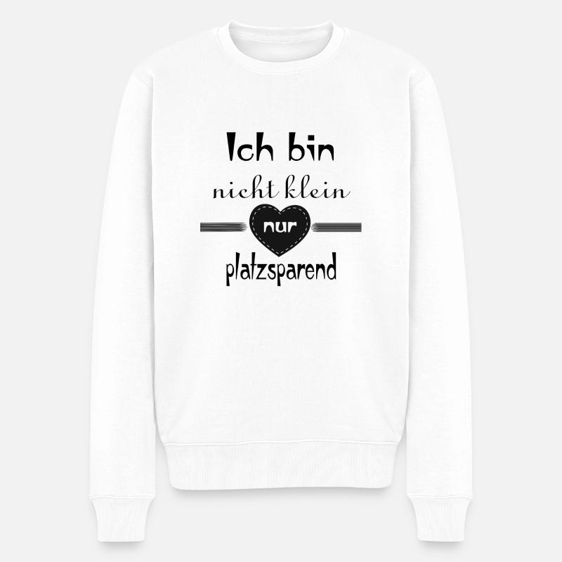 Ich bin nicht klein - Männer Premium Bio Pullover - Weiß