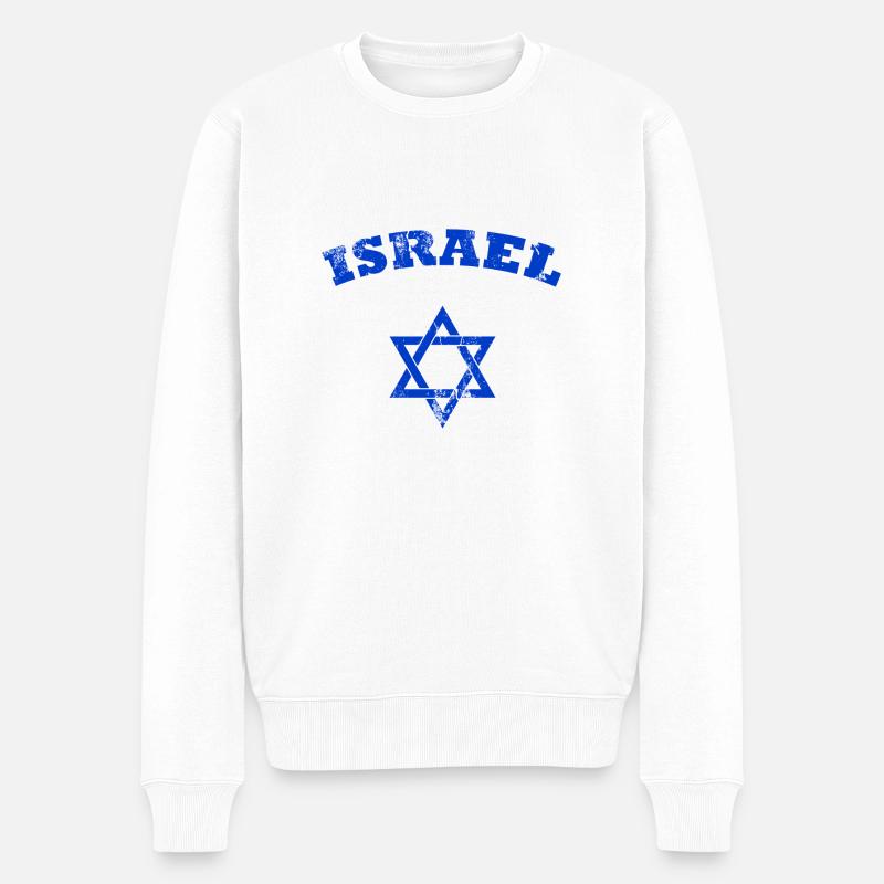 Israël - Pull Premium bio Homme - blanc