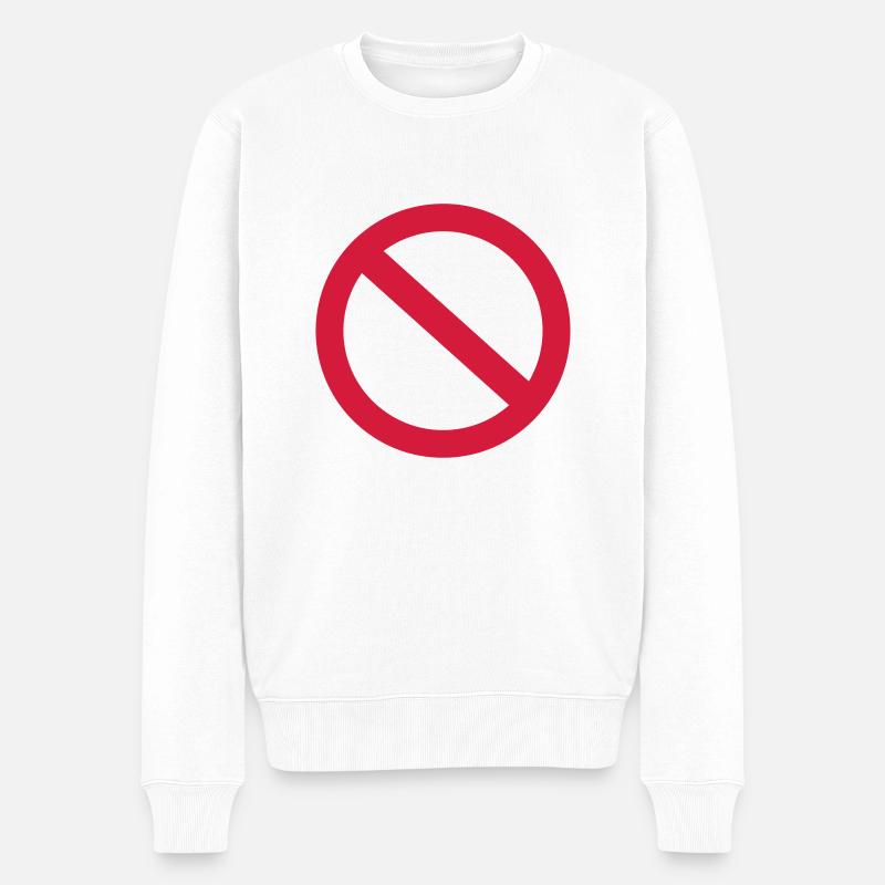 Verbot - Männer Premium Bio Pullover - Weiß