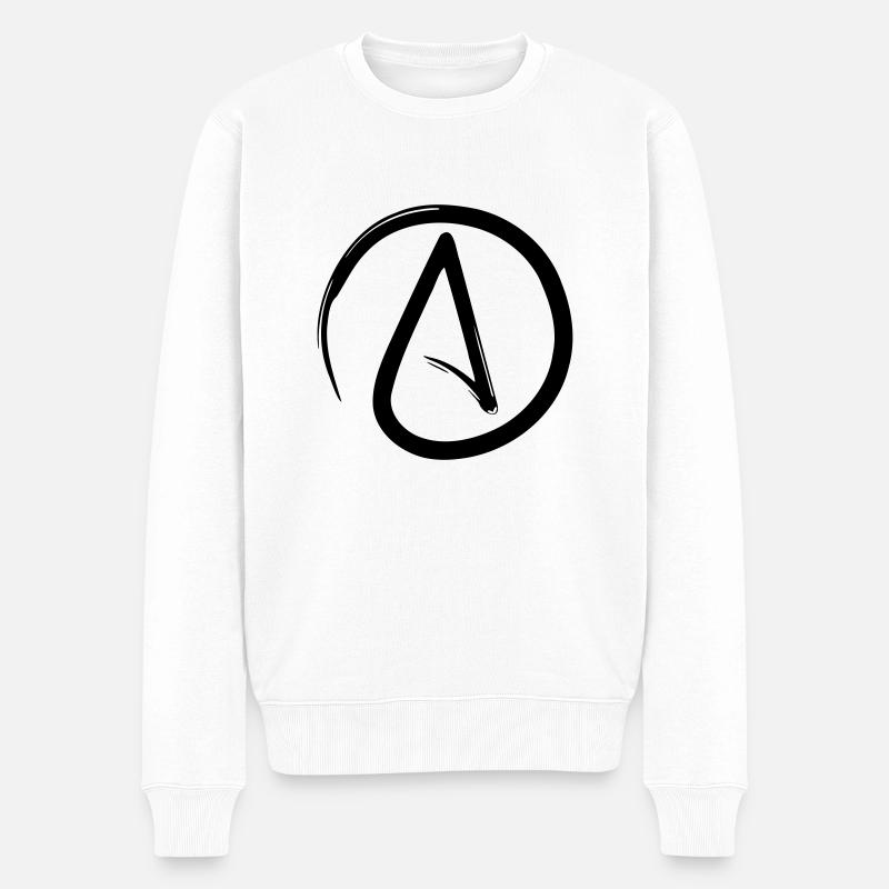 Atheist - Männer Premium Bio Pullover - Weiß