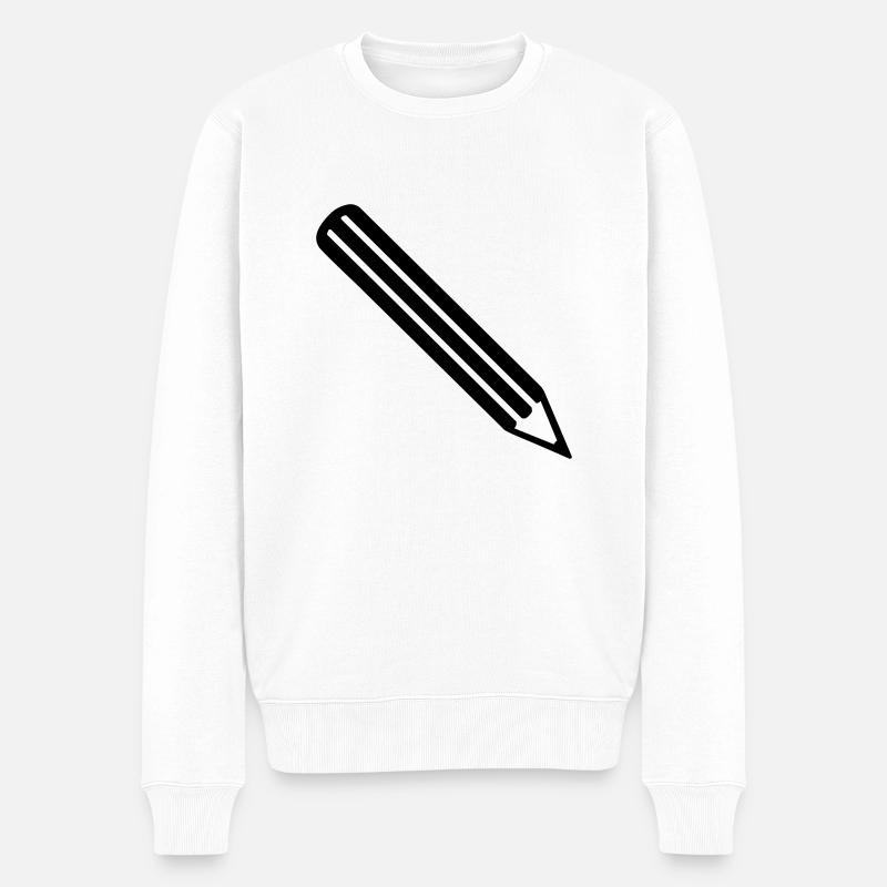 Stift - Männer Premium Bio Pullover - Weiß