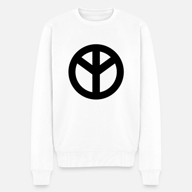 Peace - Pull Premium bio Homme - blanc
