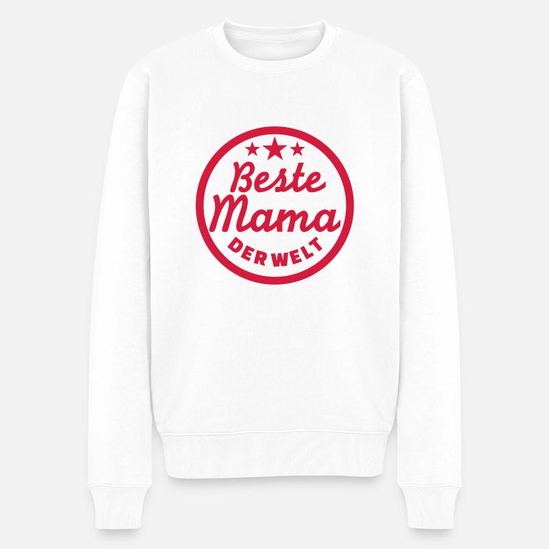 Mama - Männer Premium Bio Pullover - Weiß