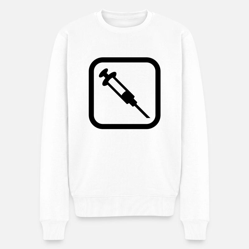 Logo de la seringue - Pull Premium bio Homme - blanc