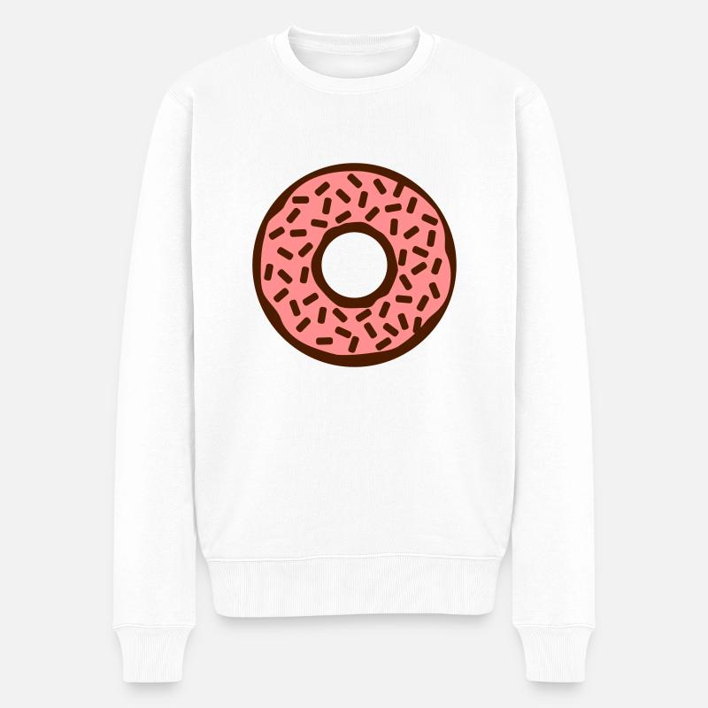 Donut - Männer Premium Bio Pullover - Weiß