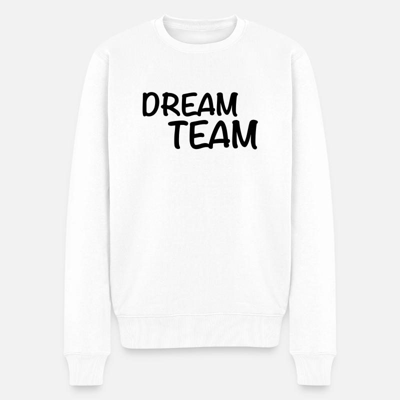 Dream Team - Männer Premium Bio Pullover - Weiß