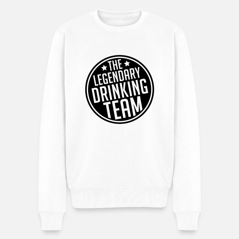 legendary_drinking_team_vy1 - Männer Premium Bio Pullover - Weiß
