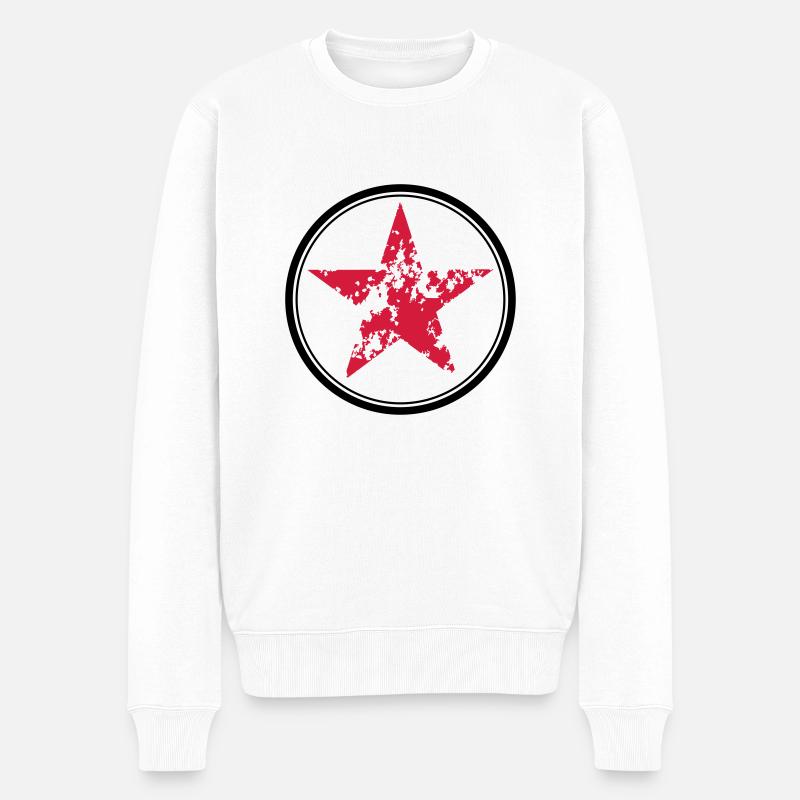 Stern - Männer Premium Bio Pullover - Weiß
