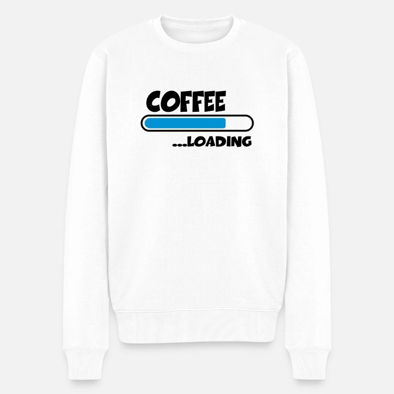 Coffee loading - Pull Premium bio Homme - blanc