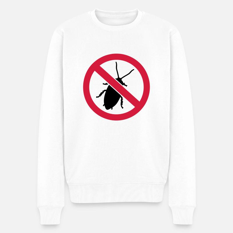 Kakerlake - Männer Premium Bio Pullover - Weiß