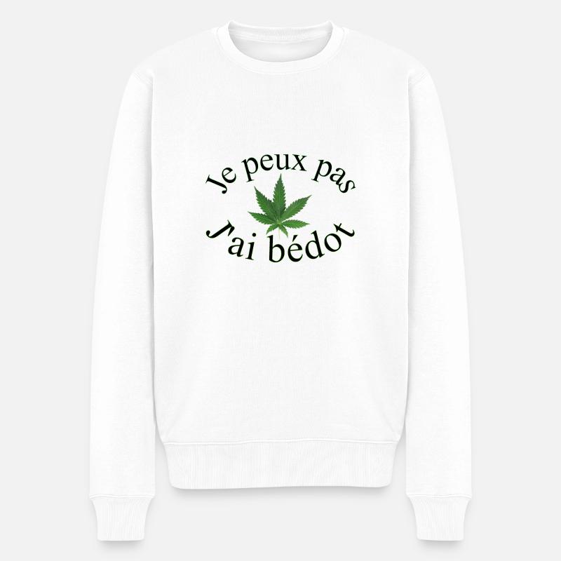 Ich betot - Männer Premium Bio Pullover - Weiß