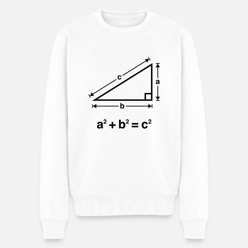 Pythagorean Theorem Mathematics - Männer Premium Bio Pullover - Weiß