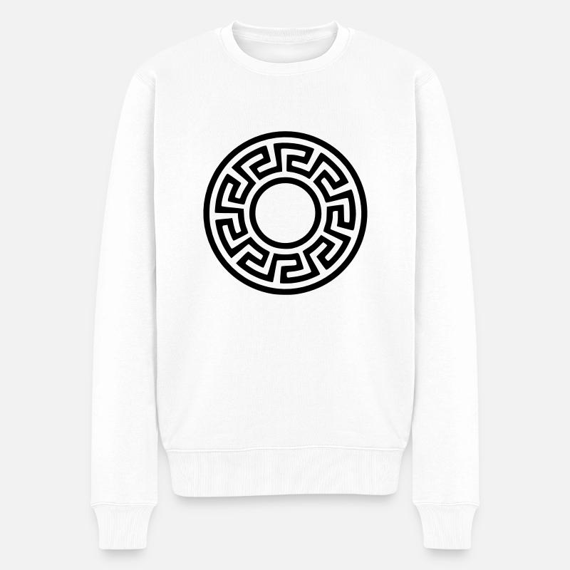 Greek Symbol - Pull Premium bio Homme - blanc