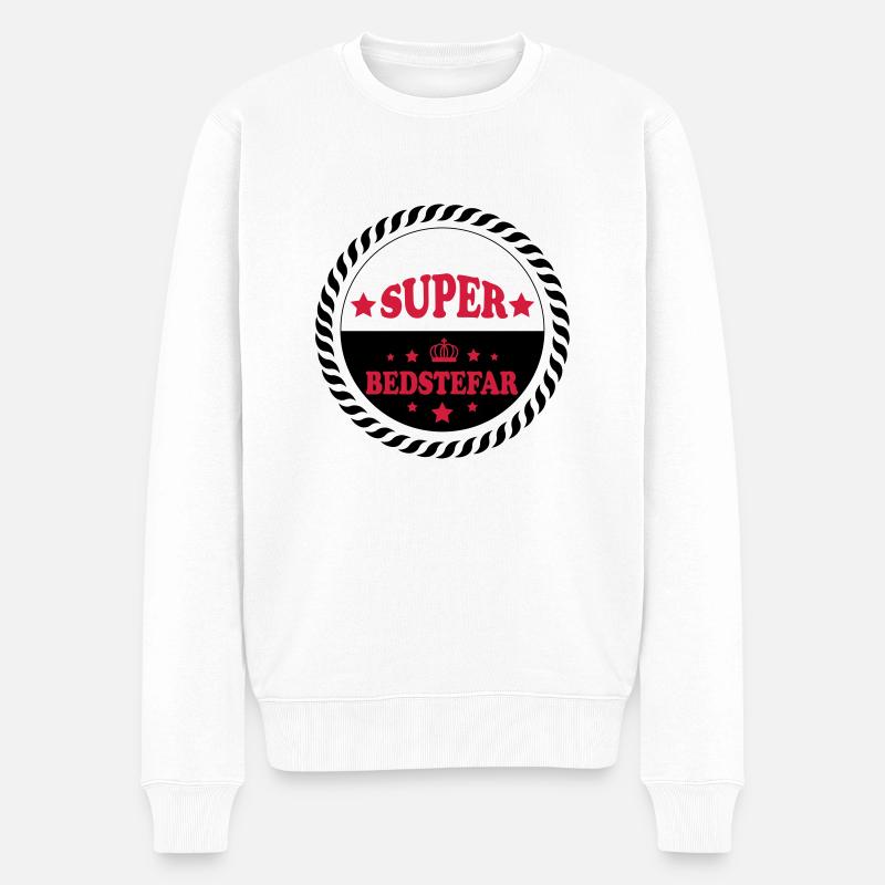 Super bedstefar 111 - Männer Premium Bio Pullover - Weiß
