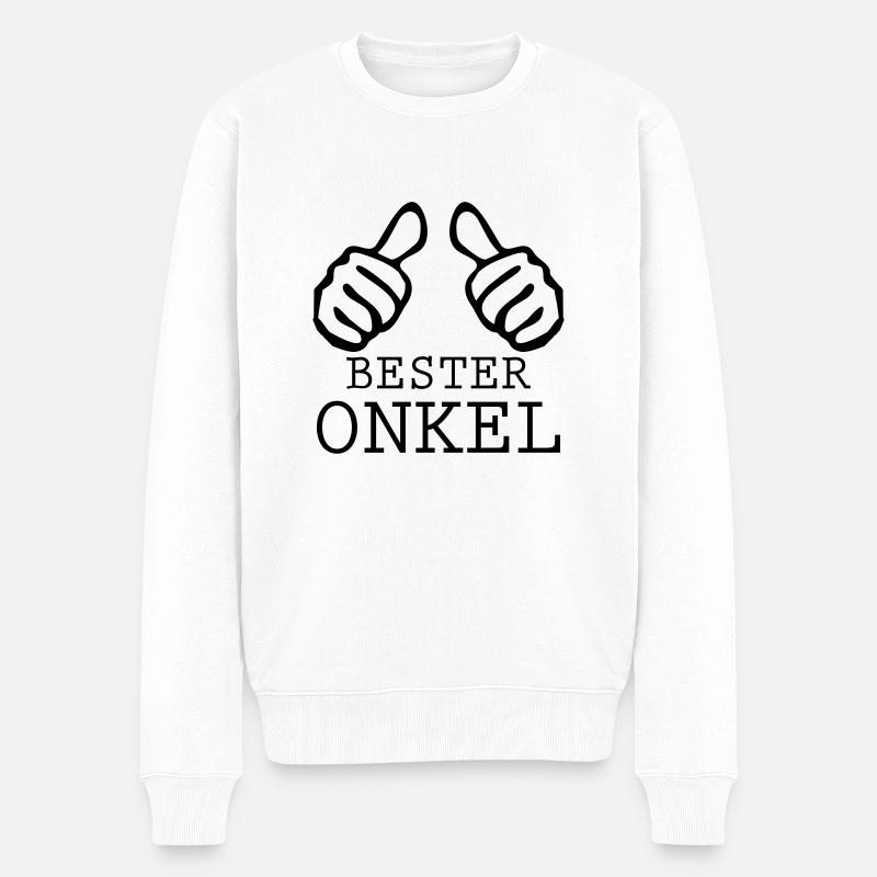 bester onkel - Männer Premium Bio Pullover - Weiß