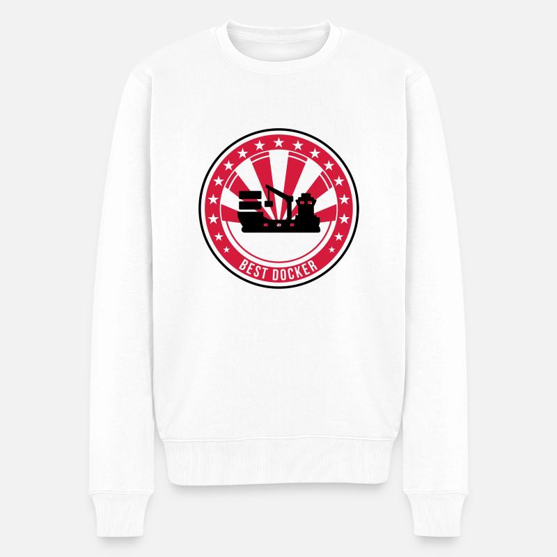 Docker / Dock / Hafenarbeiter / Marin / Boat / Mer - Men's Premium Organic Jumper - white