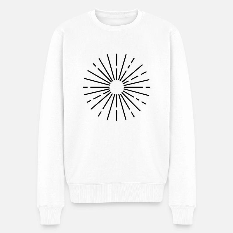 shine - Männer Premium Bio Pullover - Weiß