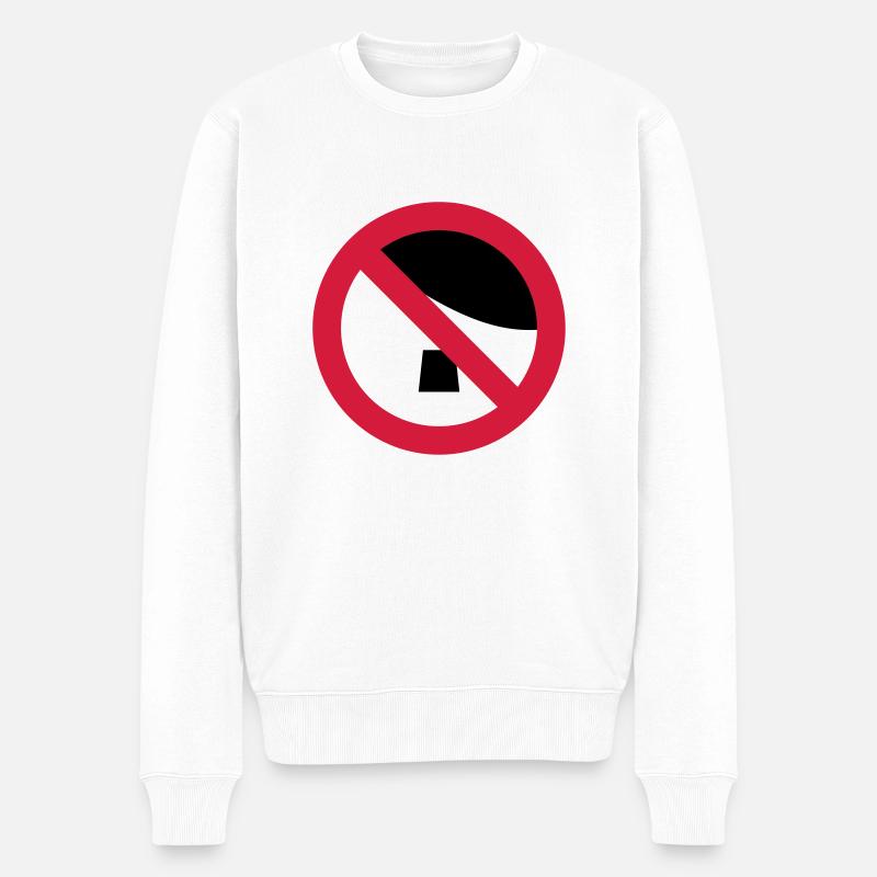Anti Nazi - Männer Premium Bio Pullover - Weiß