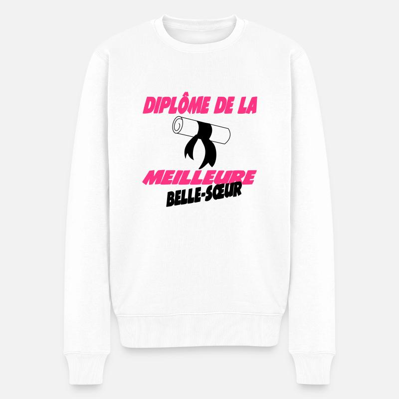 Diplôme de la meilleure belle-soeur - Pull Premium bio Homme - blanc