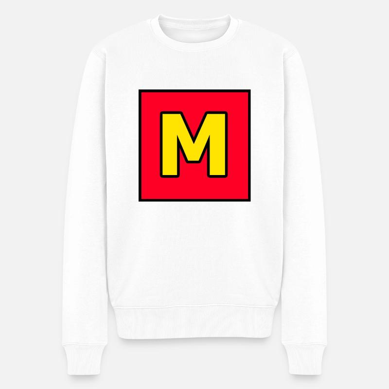 Mario - Männer Premium Bio Pullover - Weiß