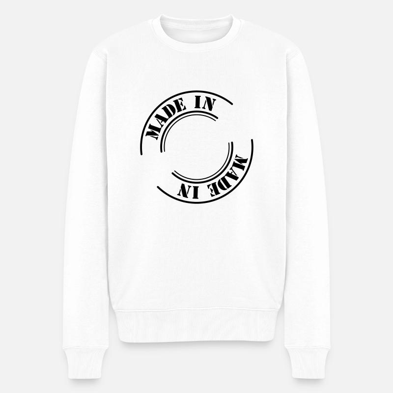 made in - Männer Premium Bio Pullover - Weiß