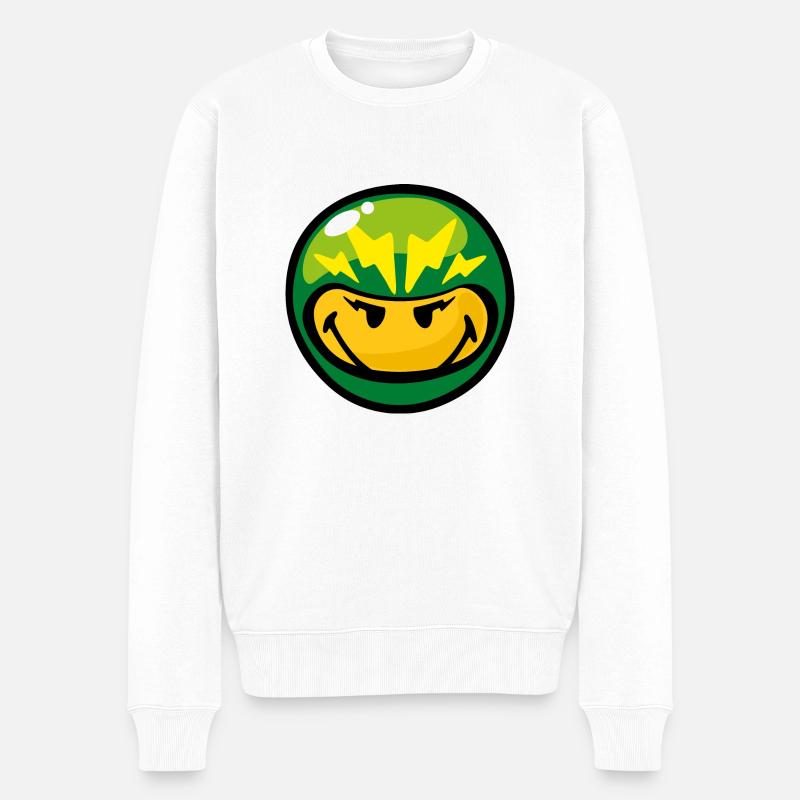 Smiley - Pull Premium bio Homme - blanc