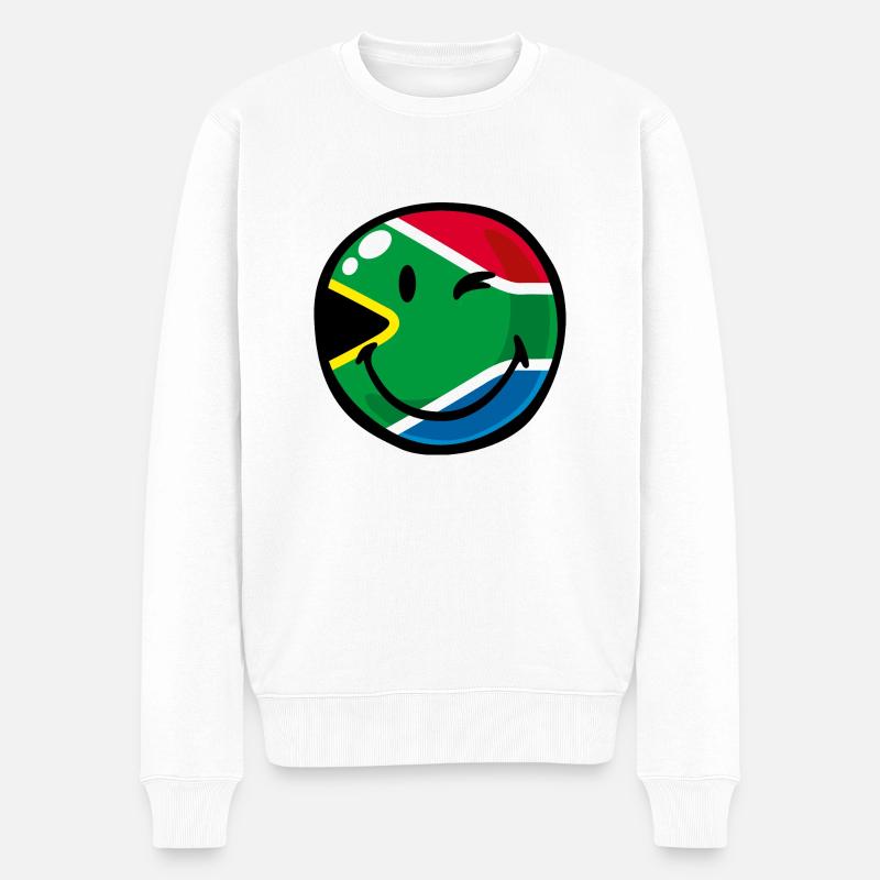 Smiley South Africa - Pull Premium bio Homme - blanc