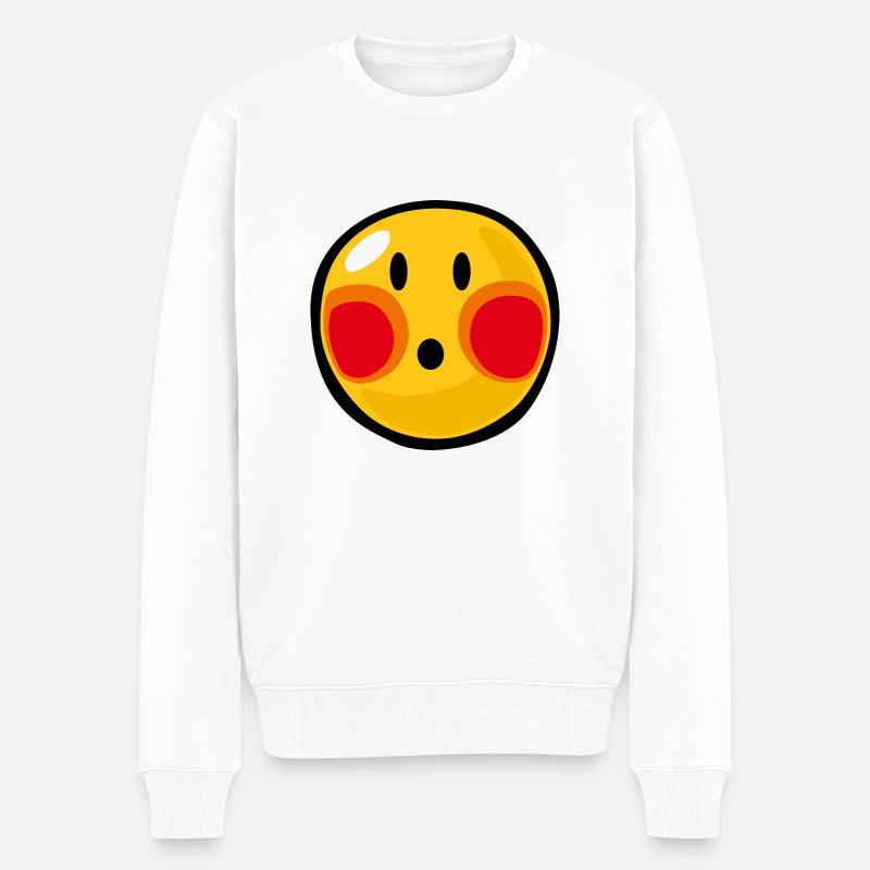 Smiley Embarrassment - Pull Premium bio Homme - blanc
