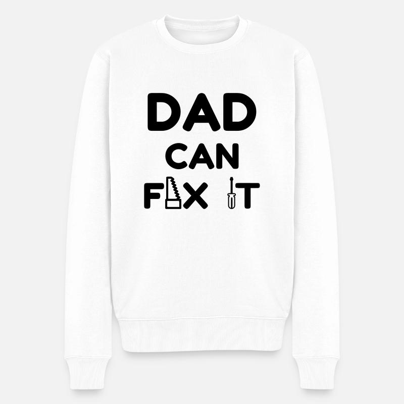 Outil / Réparer / Bricolage / Bricoleur - Pull Premium bio Homme - blanc