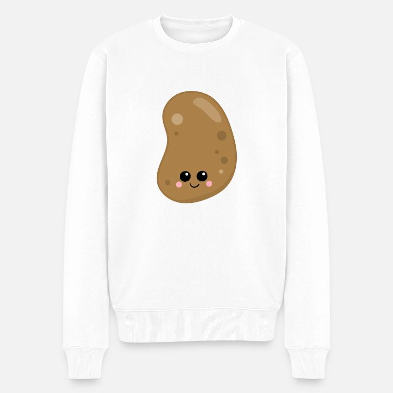 Kartoffel - Männer Premium Bio Pullover - Weiß