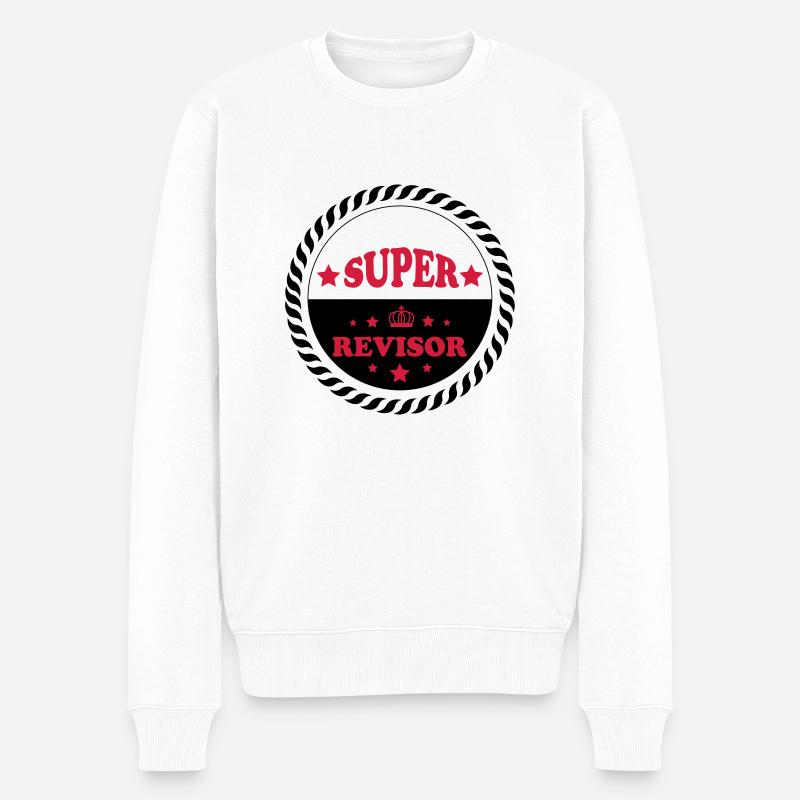 Super revisor - Pull Premium bio Homme - blanc